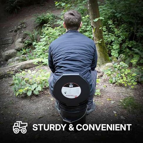 72 HRS Premium Portable Camping Toilet Seat with Lid for 5 Gallon Buckets | Portable Toilet for Outdoor Camping, Hiking, Emergency Prep, Backcountry, Car, Boat, Road Trips, No Bucket Included in Saudi Arabia