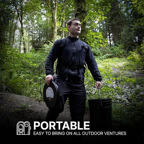 72 HRS Premium Portable Camping Toilet Seat with Lid for 5 Gallon Buckets | Portable Toilet for Outdoor Camping, Hiking, Emergency Prep, Backcountry, Car, Boat, Road Trips, No Bucket Included in Saudi Arabia