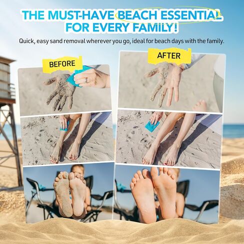 Sand Removal Bag – Talc-Free Sand Remover for Beach Days – Helps Remove Grains from Skin Without Water – Portable Microfiber Beach Accessories Must Haves for Hands, Feet, and Legs – Pack 1 in Saudi Arabia