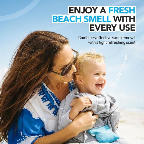Sand Removal Bag – Talc-Free Sand Remover for Beach Days – Helps Remove Grains from Skin Without Water – Portable Microfiber Beach Accessories Must Haves for Hands, Feet, and Legs – Pack 1 in Saudi Arabia