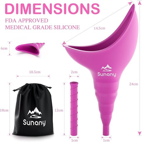 Female Urination Device, Reusable Female Urinal Silicone Women Pee Funnel in Saudi Arabia