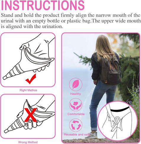 Female Urination Device, Reusable Female Urinal Silicone Women Pee Funnel in Saudi Arabia