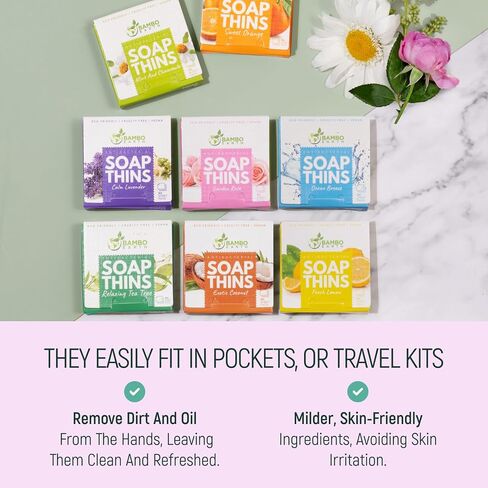 400 Sheets Antibacterial Paper Soap Strips For Hand Washing - 8 Pack Portable Disinfecting Pocket Travel Soap Thins Dissolvable & Disposable Camping Mini Size Dry SoapSheets For Hands (Variety 8x50) | Portable Dissolvable Disposable Camping Hand Soap Stri in Saudi Arabia