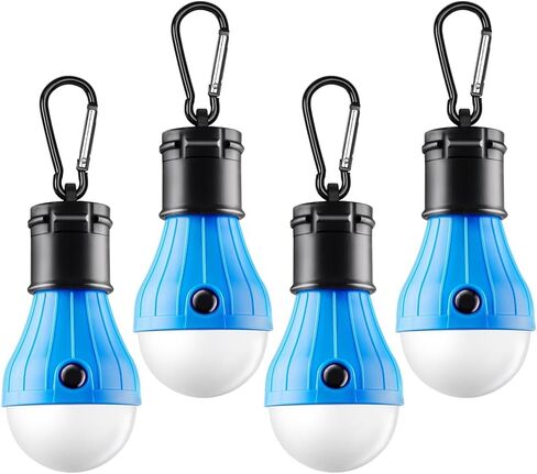 FLY2SKY Portable LED Gear Camping Lights with Clip Hook Emergency Light | Battery Powered LED Tent Lights Bulbs Outdoor Camping Essentials for Hiking Backpacking Hurricane Power Outage Emergency Gear in Saudi Arabia