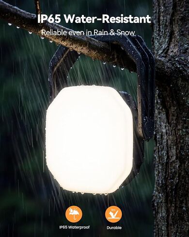 TechRise LED Solar Camping Lantern 4000LM, 6700mAh Rechargeable Tent Light | 3 Light Modes, IP65 Waterproof, Hands-Free Design (Hook and Magnet), Portable for Camping, Hiking, Hurricane, Power Outages in Saudi Arabia