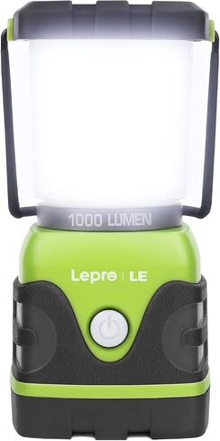 Lepro 1000LM Battery Powered LED Camping Lantern with 4 Light Modes, Green | Tent Light, Camping Essentials, Waterproof Lantern Flashlight for Camping, Emergency Light, Power Outages, Not Rechargeable in Saudi Arabia