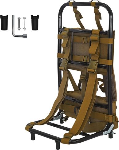 Foldable Aluminum Hunting Pack Frame, Lightweight External Frame Hiking Backpacks, Alice Pack, Hunting Backpack Frame for Travel, Outdoor, Black in Saudi Arabia
