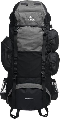 Teton 75L Explorer Internal Frame Backpack for Hiking, Camping, Backpacking, Rain Cover Included, Olive in Saudi Arabia