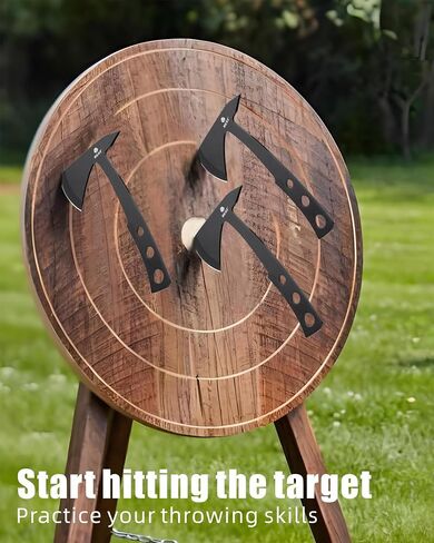 REAT Throwing Axe with Sheath, 9.5“ Full Tang Design,2.75" Camping Hatchet with 440 Stainless Steel Blade,Throwing Axes for Recreation,Competition,Camping,Hunting in Saudi Arabia