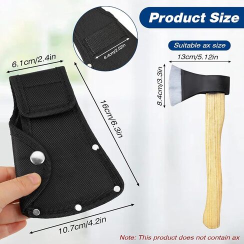 Hatchet Head Sheath Black Axe Sheath, Axe Head Cover for 1-1/4lb Axes, Double Snap Hatchets Blade Protector Hatchets Cover Hatchet Edge Protector for Outdoor Hiking Outdoors Work Axes Jacket in Saudi Arabia