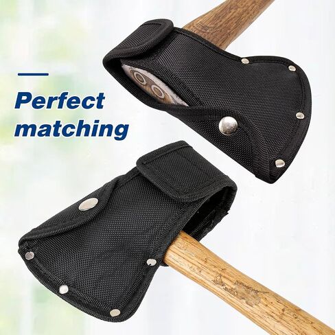 Hatchet Head Sheath Black Axe Sheath, Axe Head Cover for 1-1/4lb Axes, Double Snap Hatchets Blade Protector Hatchets Cover Hatchet Edge Protector for Outdoor Hiking Outdoors Work Axes Jacket in Saudi Arabia