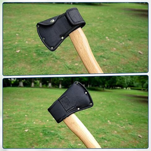 Hatchet Head Sheath Black Axe Sheath, Axe Head Cover for 1-1/4lb Axes, Double Snap Hatchets Blade Protector Hatchets Cover Hatchet Edge Protector for Outdoor Hiking Outdoors Work Axes Jacket in Saudi Arabia