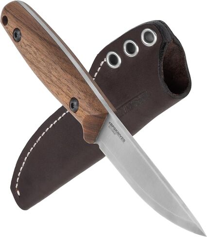 BPSKNIVES Finn Lite - Puukko Knife - Fixed-Blade Carbon Steel Knife with Leather Sheath - Small Full Tang Camping Knives - Scandinavian Camp Utility Knives in Saudi Arabia