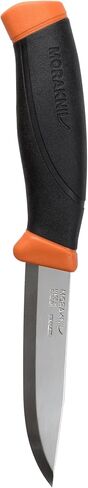 Morakniv Companion Stainless Steel Fixed-Blade Knife with Sheath, 4.1 Inch,Black | Swedish stainless steel 12C27 in Saudi Arabia