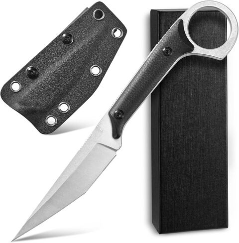 Ccanku C1140 Fixed Blade Knife, D2 Blade G10 Handle Claw Knife for Outdoor, EDC Tool, Survival, Hiking, Camping (Black) in Saudi Arabia