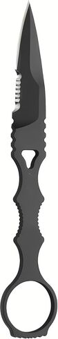 Portable 6.7 Inch 440C Fixed Blade Outdoor Camping Straight Knife With Kydex Sheath - Black in Saudi Arabia