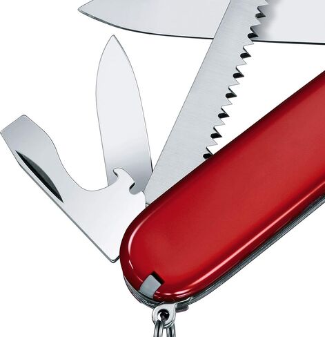 Victorinox Camper 13 Function Swiss Army Pocket Knife, Red | outdoors camping essential wood saw can opener and corkscreww in Kuwait