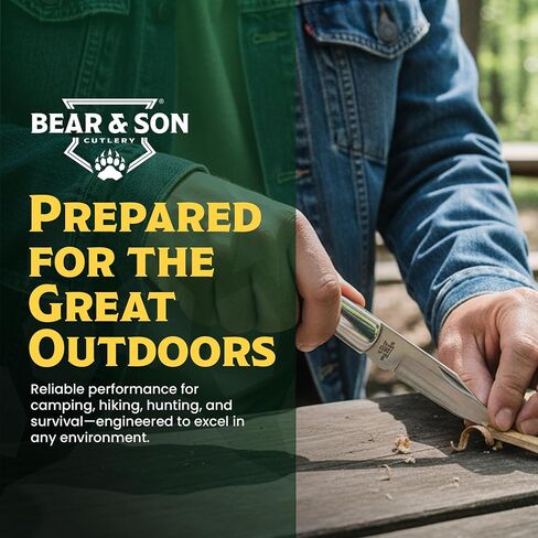 Bear & Son Small Folding Pocket Knife – 2.25" Clip Point Blade 440 Stainless Steel | EDC Knife with Rosewood Handle & Nickel Silver Bolsters | Manual Lockback for Everyday Carry, Camping & Outdoor Use in Saudi Arabia