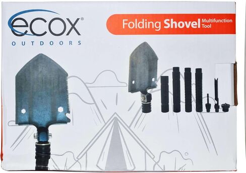 Folding Shovel Survival Multitool for Camping Outdoors Shovel 4 Body Screwdriver Knife Saw Whistle Starter Can Opener Glass Shatterer All in one Tool in Saudi Arabia