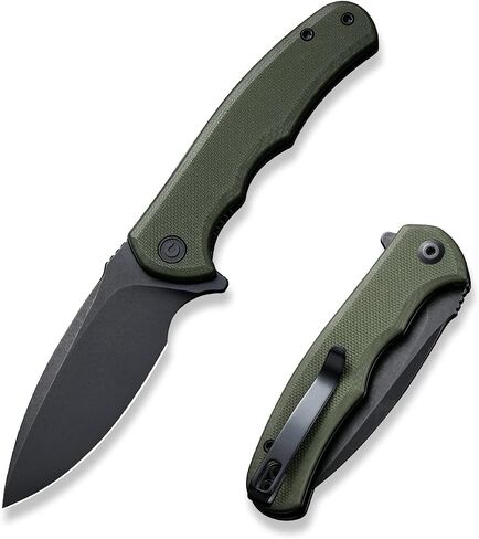 CIVIVI Mini Praxis Folding Pocket Knife, 2.98" D2 Steel Blade, OD Green | G10 Handle with Pocket Clip, Safety Liner Lock, Small EDC Knife for Camping Hiking Survival C18026C-1 in Saudi Arabia