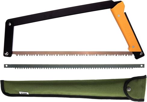 AGAWA - BOREAL21 Tripper Kit - Includes 21" Folding Saw, Nylon Carrying Case, 21" All-Purpose & 21" Aggressive Blade - For Camping, Hiking & Survival Gear (Black Frame/Green Handle) in Saudi Arabia