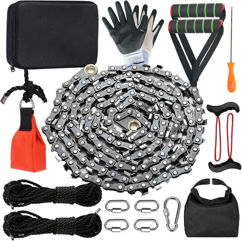 Rope Saw 55 inch High Limb Rope Saw with 70 Sharp Teeth, Rope Saw Tree Saw High Limb Both Sides, Pocket chainsaw in Saudi Arabia