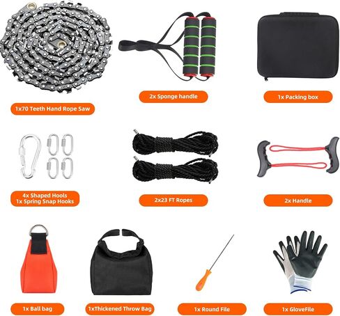 Rope Saw 55 inch High Limb Rope Saw with 70 Sharp Teeth, Rope Saw Tree Saw High Limb Both Sides, Pocket chainsaw in Saudi Arabia