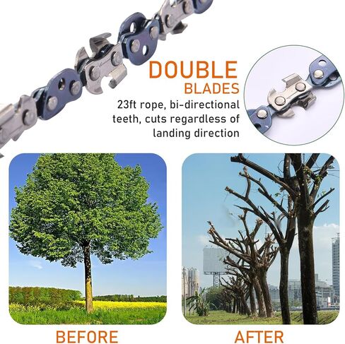 High Limb Rope Saws 55 inch Rope Saw for Tree Saw High Limb 72 Sharp Teeth on Both Sides, Pocket chainsaw with 11OZ Throw Weight, Tree Limb Cutter, Hand Saws for Tree Trimming in Saudi Arabia