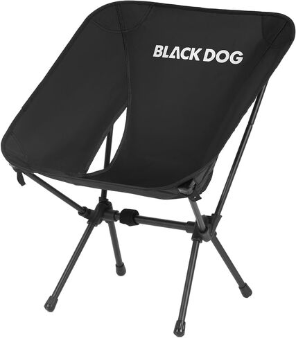 Portable Camping Chair, Ultralight Folding Beach Chair, Ergonomic Outdoor Chair with Carry Bag for Beach, Patio, Black in Saudi Arabia