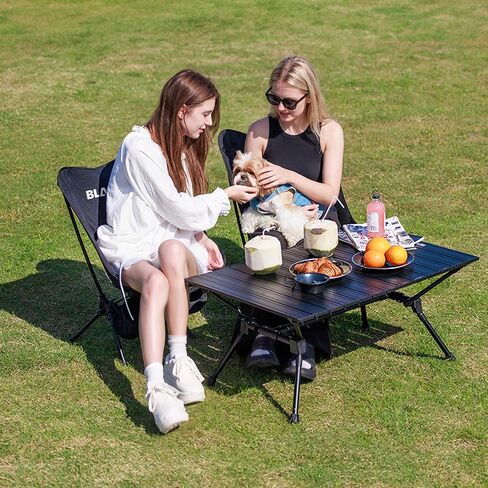 Portable Camping Chair, Ultralight Folding Beach Chair, Ergonomic Outdoor Chair with Carry Bag for Beach, Patio, Black in Saudi Arabia