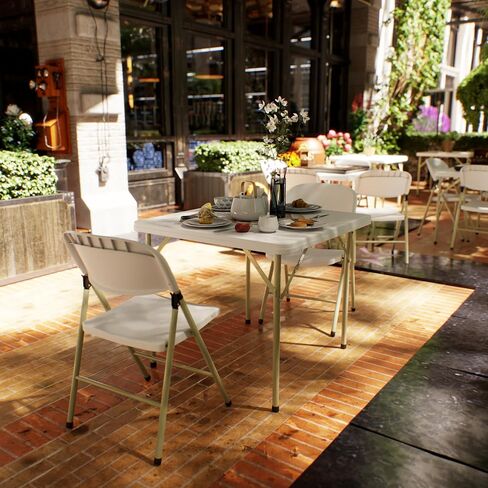 34" W x 34" L x 29" H Plastic Square Folding Utility Heavy Duty Table | Pack of 5 | Indoor Outdoor Dining Kitchen Wedding Market Events Camping BBQ in Saudi Arabia