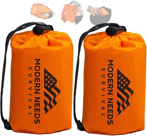Emergency Sleeping Bag Survival | Emergency Blanket, Bivy Sack & Emergency Bivy for Survival Supplies, Hiking Survival Kit, Compact Sleeping Bag & Camping Safety Equipment | in Saudi Arabia