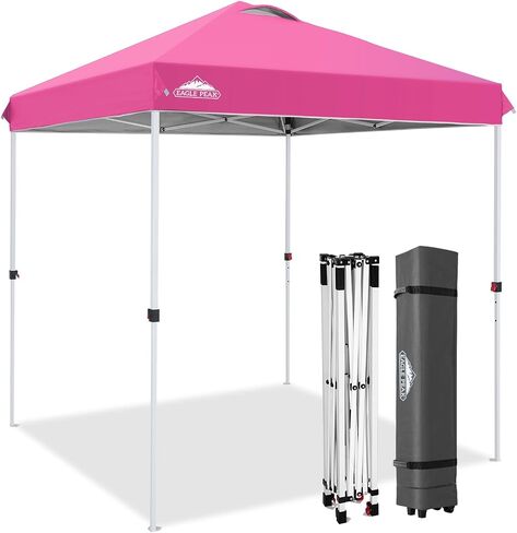EAGLE PEAK 10x10 Pop Up Canopy Tent Easy Up Canopy Outdoor, Blue | Patented PeakPush™ Center Lock, 1 Person Setup Portable Pop Up Tent, Beach, Markets, Camping Sport Events, Wheeled Carry Bag in Saudi Arabia