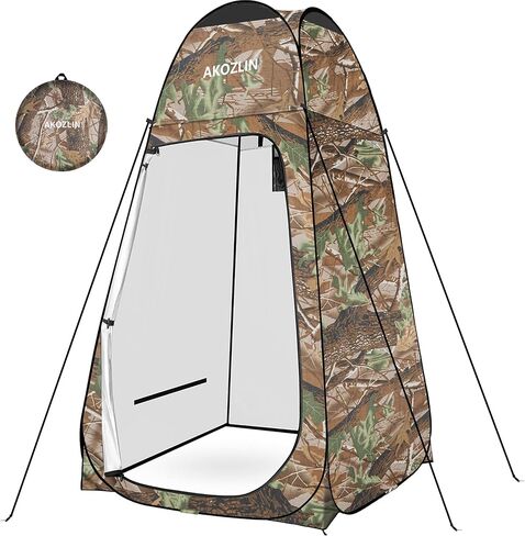AKOZLIN Portable Pop Up Shower Privacy Shelters Instant Tent Dressing Changing Outdoor Camping Toilet Tent in Kuwait