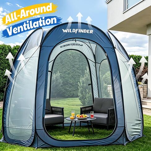 10x10 Pop Up Screen House Tent, Screened Canopy with Mesh Walls | Fits 4-6 Person,Portable Waterproof Instant Gazebo, Backyard Shade Mosquito Tent for Patio, Backyard, Deck and Camping in Saudi Arabia