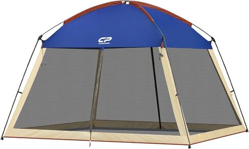 CAMPROS CP Screen House 13 x 13 Ft Screened Mesh Net Wall Canopy Tent Screen Shelter Gazebos for Patios Outdoor Camping Activities - Blue in Saudi Arabia
