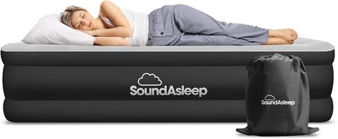 مرتبة هوائية مرتفعة من سلسلة SoundAsleep Dream، مضخة مدمجة، أزرق | تعمل تقنية ComfortCoil والنفخ السريع بنقرة واحدة والجزء العلوي المقاوم للماء والجزء السفلي من SureGrip على إنشاء سرير ضيوف ثابت لشخصين in Kuwait
