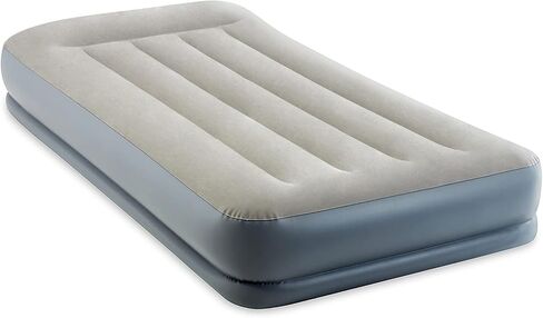 Intex 64115ED Dura-Beam Standard Pillow Rest Air Mattress: Fiber-Tech – Twin Size – Built-in Electric Pump – 12in Bed Height – 300lb Weight Capacity in Saudi Arabia