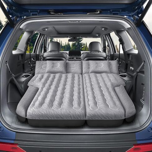 Car Air Mattress, Inflatable SUV Truck Camping Mattress for Back Seat, Thickened Travel Car Bed Sleeping Pad with Air Pump 2 Pillows in Saudi Arabia
