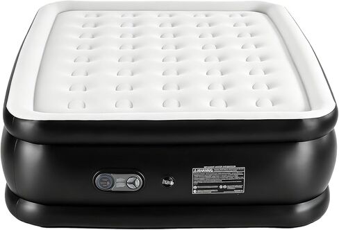 Sweetcrispy Weight Capacity 660 lbs Air Bed, Double Height, Non-Slip Bottom Design, Queen Air Mattress - 18" Inflatable Blow Up Airbed with Built-in High Capacity Pump for Home or Camping in Saudi Arabia