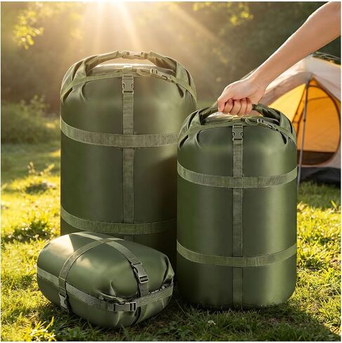 Compression Sack, Ultralight Portable Stuff Sack for Sleeping Bag | 15L/27L/45L Sleeping Bag Stuff Sack, Space-Saving Compression Bag for Sleeping Bag - Backpacking, Camping, Hiking, Travel in Saudi Arabia