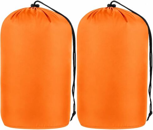 Quinnsus 2-Pack Stuff Sack, Waterproof Outdoor Storage Sack Drawstring Bag, Lightweight Ripstop Sleeping Bag Compression Sack for Camping Hiking Backpacking in Saudi Arabia