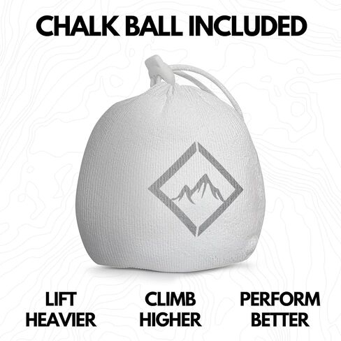 SURVIVOR Chalk Bag + Refillable Chalk Ball - Chalk Bag for Rock Climbing | Climbing Bag with Iconic Topographical Map, Drawstring Closure, Pockets & Brush Holder, Climbing Chalk Bag for Rock Climbing in Saudi Arabia