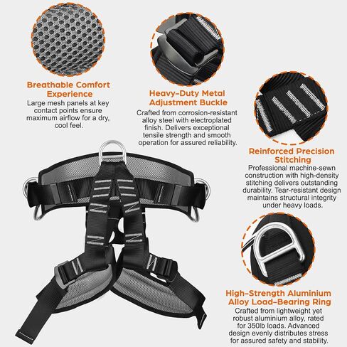Tree Climbing Spikes Set,Adjustable Tree Climbing Gear,350lbs Load | Heavy Duty Steel Spurs with Rope & Spike Protectors, Complete Arborist Equipment,Jungle Survival & Fruit Picking Kit in Saudi Arabia