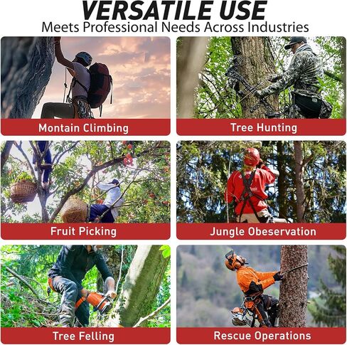Tree Climbing Spikes Set, Professional Climbing Gear, Adjustable Climb Kit | 350 lbs Load Capacity, Arborist Tree Climb Spurs for Outdoor Use, Climbers, Tree Trimming, Hunting, Fruit Harvesting in Saudi Arabia