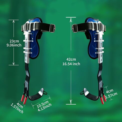 2 Pack Tree Climbing Spikes Set | Upgraded, Adjustable Stainless Steel Spurs, Safety Harness Belt, Non-Slip Foot Pedals, Fruit Harvesting & Outdoor Sports in Saudi Arabia