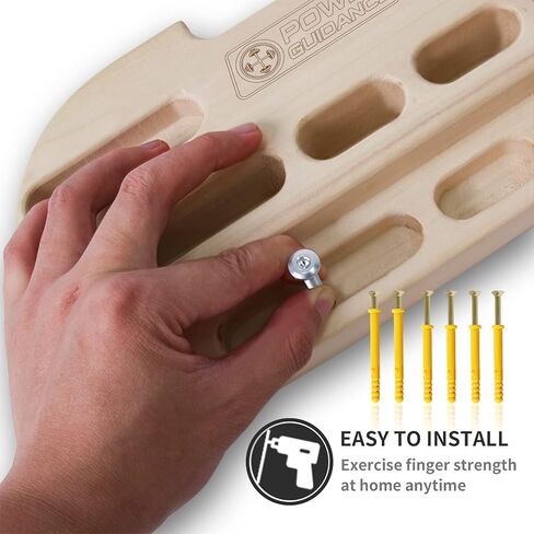 POWER GUIDANCE Rock Climbing Hangboard Wooden Hand Grip Strengthener Forearm Exerciser for Climbers Athletes in Kuwait