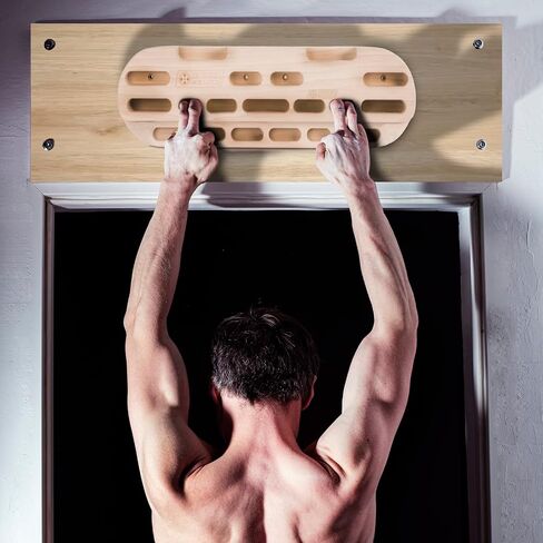 POWER GUIDANCE Rock Climbing Hangboard Wooden Hand Grip Strengthener Forearm Exerciser for Climbers Athletes in Kuwait