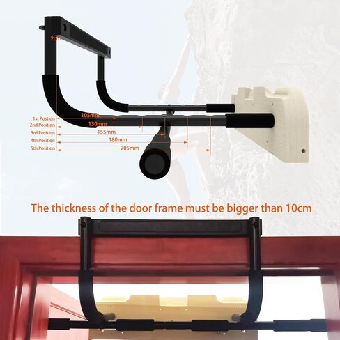 TWO STONES Hangboard Rock Climbing Hangboard with Door Way Pull Up Bar; Including Jugs, Pinches, Pockets, Edges and Slopes for Rock Climbing Training in Kuwait