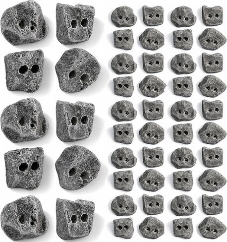 50 Large Screw On Rock Climbing Holds for Rock Wall Grips Made in USA | Rock Climbing Holds for Indoor Outdoor Play Set, Garage Gym, Bouldering, Trees - Rocky Mountain Climbing Gear in Saudi Arabia